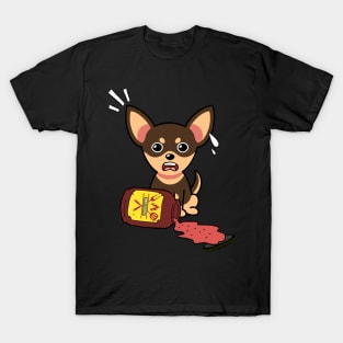 Funny Small dog Spills BBQ Sauce T-Shirt